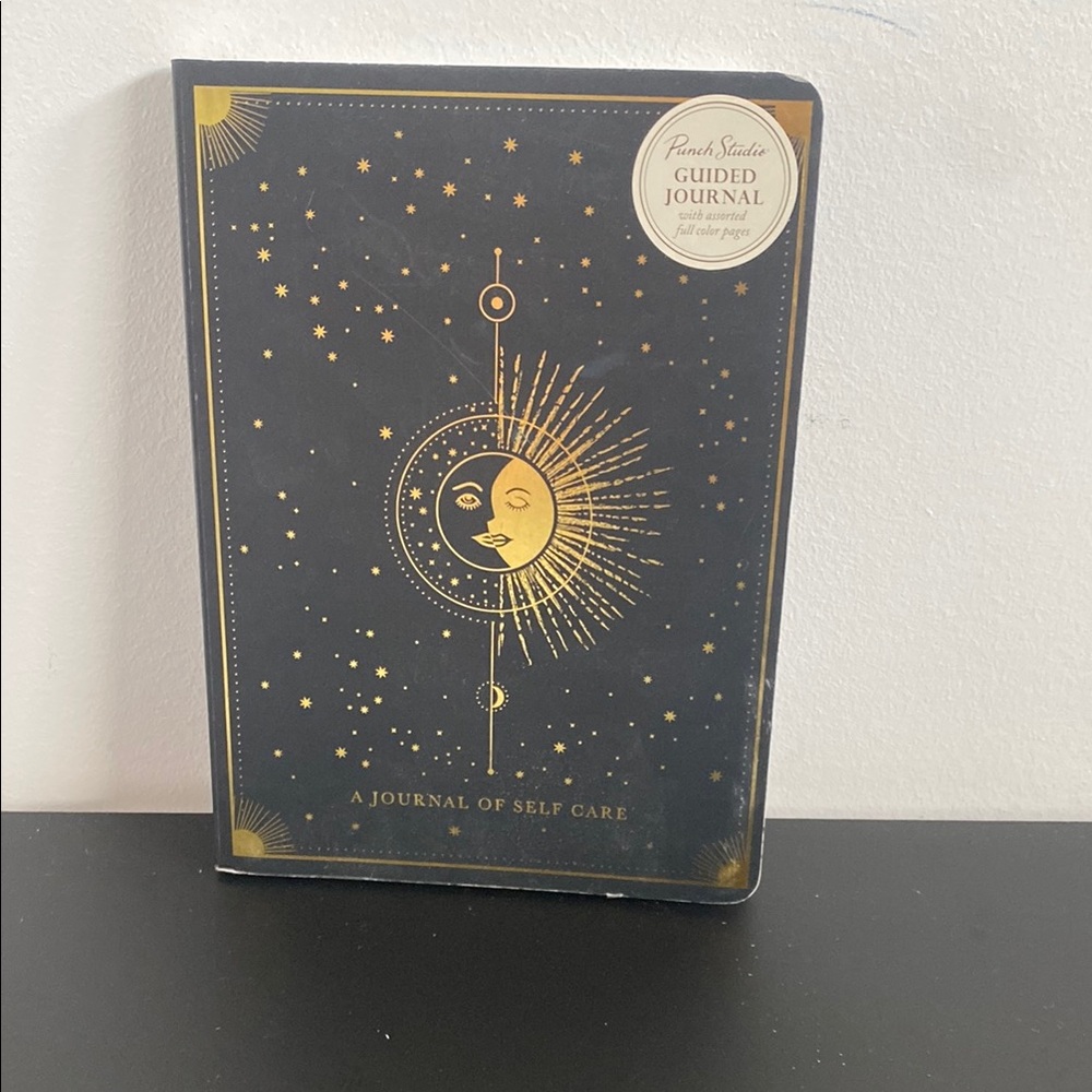 Punch Studio Black and Gold Guided Journal